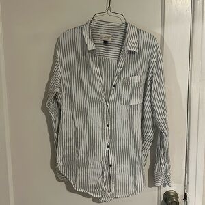 Blue stripped button down
